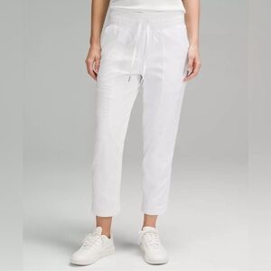 LULULEMON Dance Studio Mid-Rise White Cropped Pants Size 8